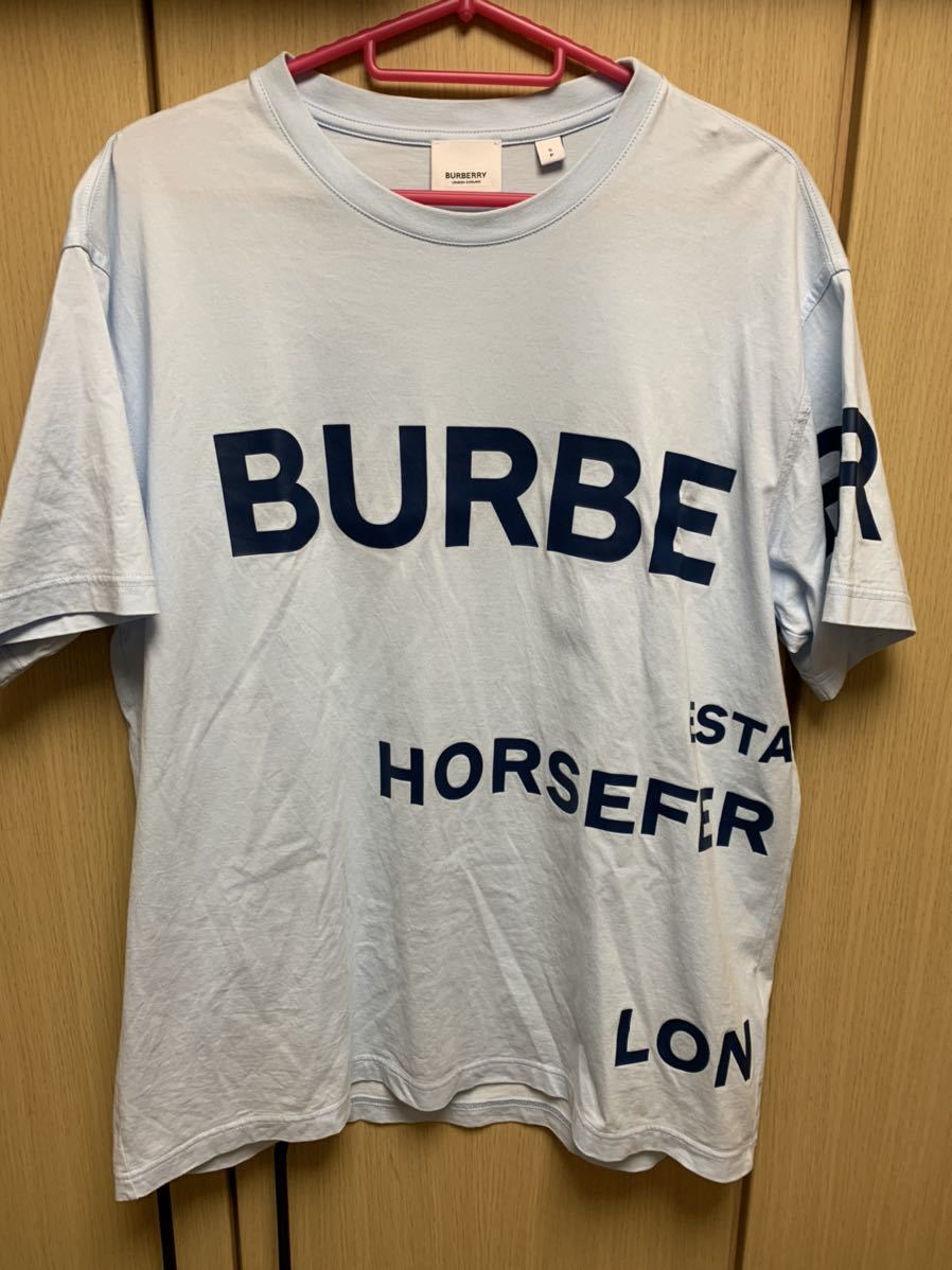 正規21SS BURBERRY LONDON ENGLAND by Riccardo Tisci HORSEFERRY バーバリーラバー ロゴプリントTシャツ薄青S CNSOUFOU1QUA 8040765 - yahoofleamarket Proxy Shopping with  Doorzo