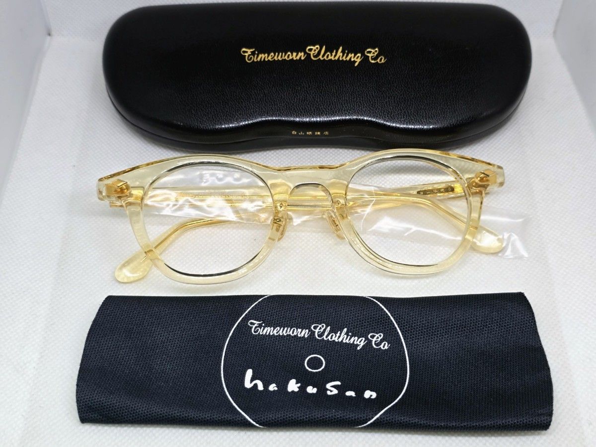 新品未使用白山眼鏡店HAKUSAN MAYFAIR MODEL らん甲YELLOW イエローメイフェアジョンレノンJohn Lennon ビートルズ メガネ- yahoofleamarket Proxy Shopping with Doorzo