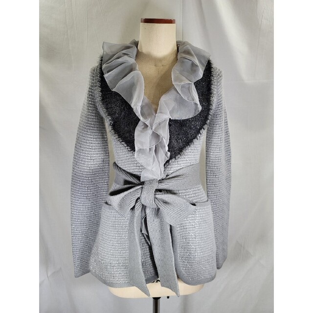 EMPORIO ARMANI フリルニットカーディガン ジャケット 38