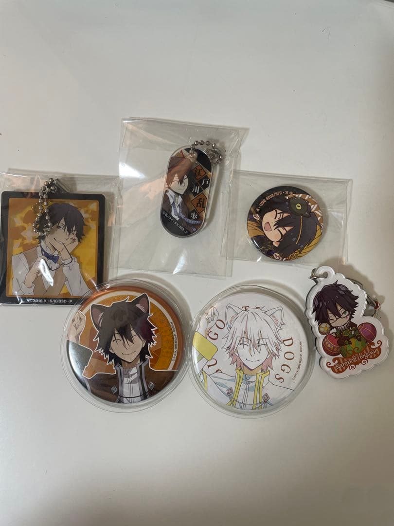 文豪ストレイドッグス 江戸川乱歩 アクキー 缶バッジ接近未使用