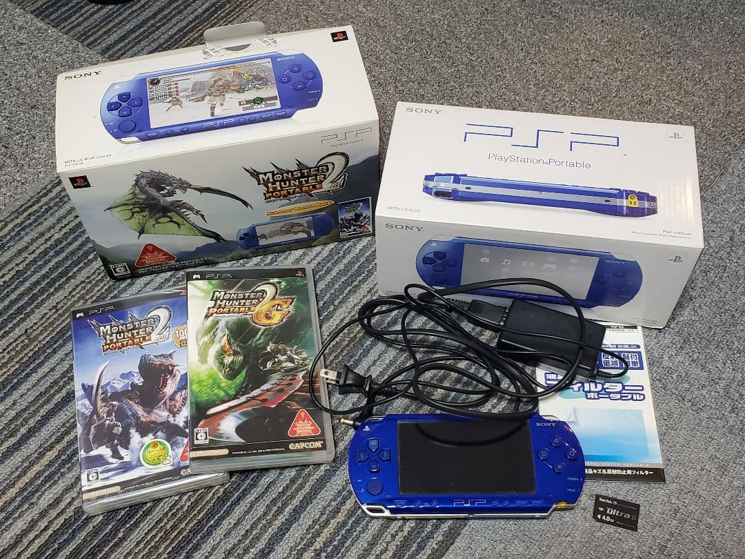 SONY PSP-1000 モンスターハンター2本セット