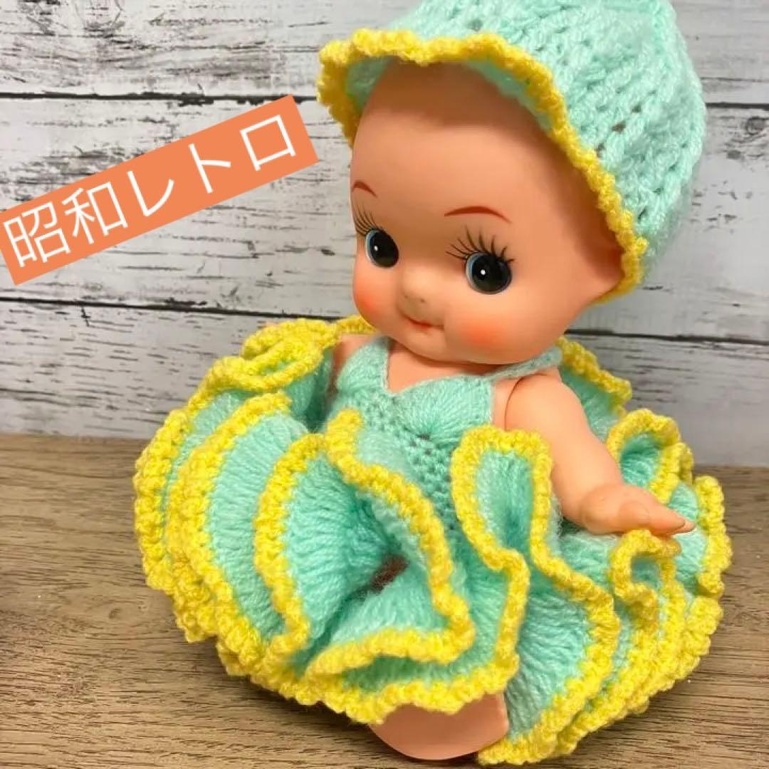 ソフビ人形　昭和レトロ　赤ちゃん人形　キューピー風