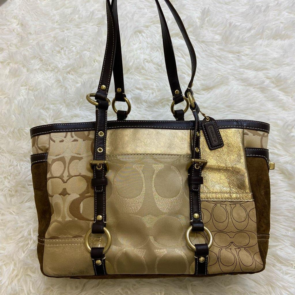 コーチ　シグネチャー　ハンドバッグ　パッチワーク　シグネチャー　トートバッグコーチ;没有明显的损伤或污渍