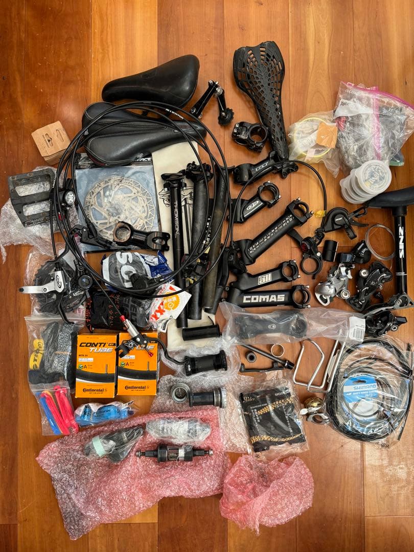 お得！自転車パーツ トムソンやマグラなどMTBパーツ大掃除セット有些许损伤或污渍