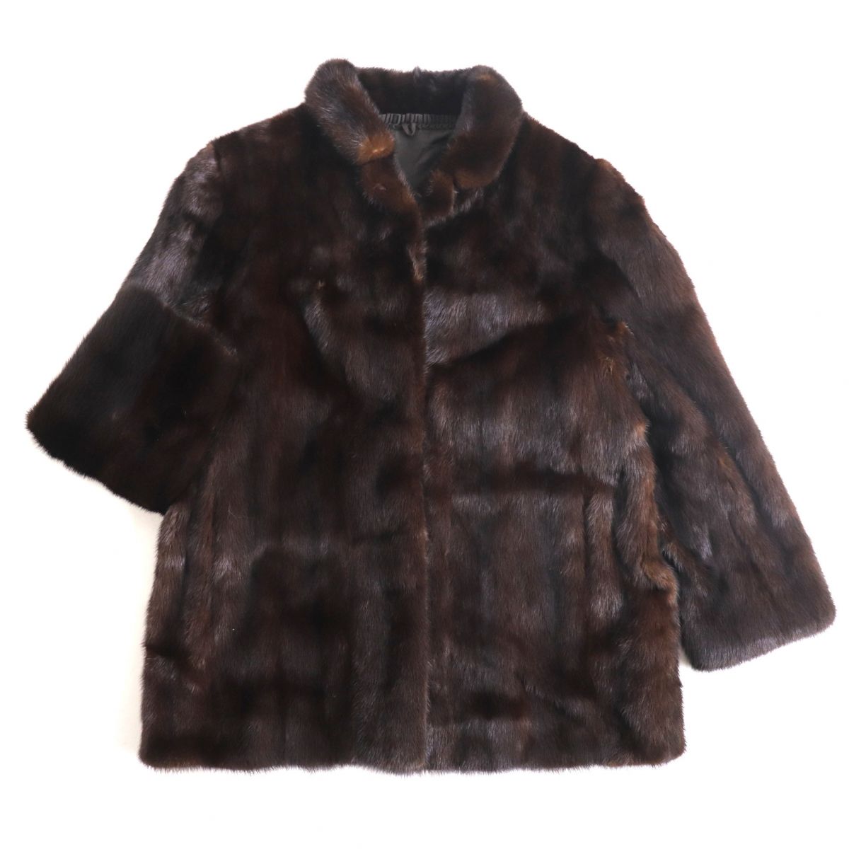 極美品★MINK　ミンク　本毛皮コート　ブラウン　13　毛質艶やか・柔らか◎【中古】