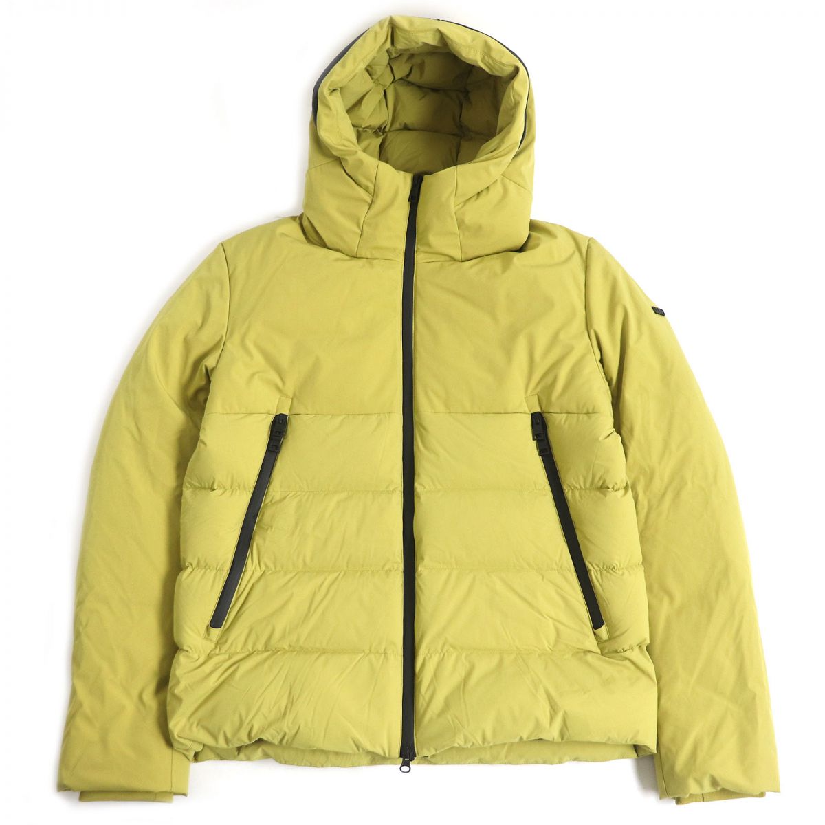 美品□DUNO/デュノ THUNDER CAPALDIO ダブルジップ フーデッド ダウンジャケット/パフィージャケット イエロー系 46 正規品 メンズ【中古】