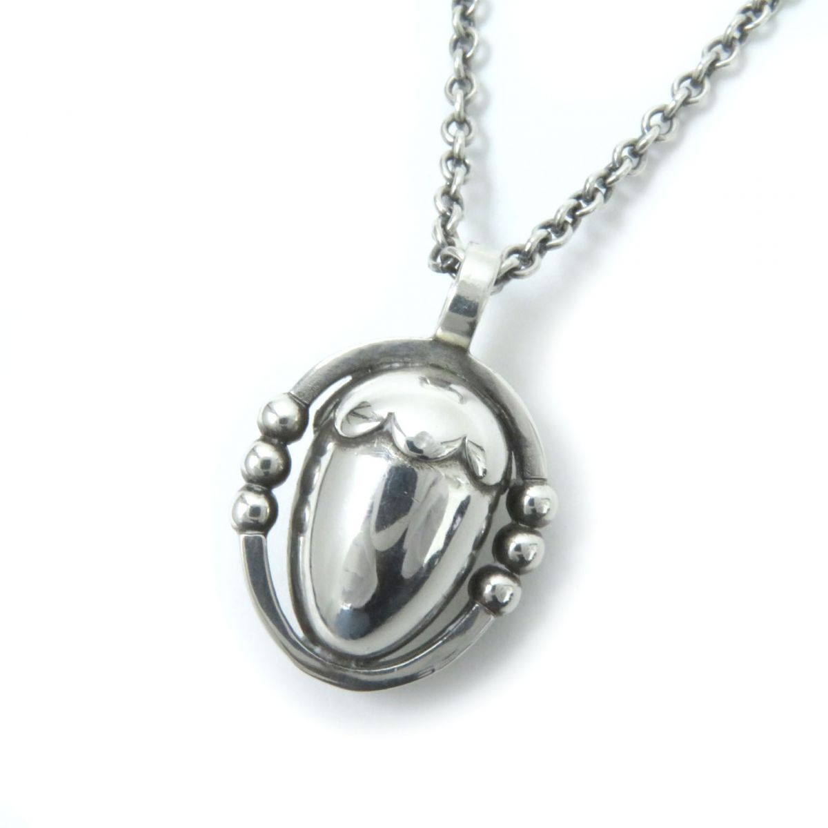 【ドンドン見直し】美品☆GEORG JENSEN ジョージジェンセン 188 ドングリモチーフ エコーン SV925 ネックレス/ペンダント シルバー レディース 総重量15.3g【中古】