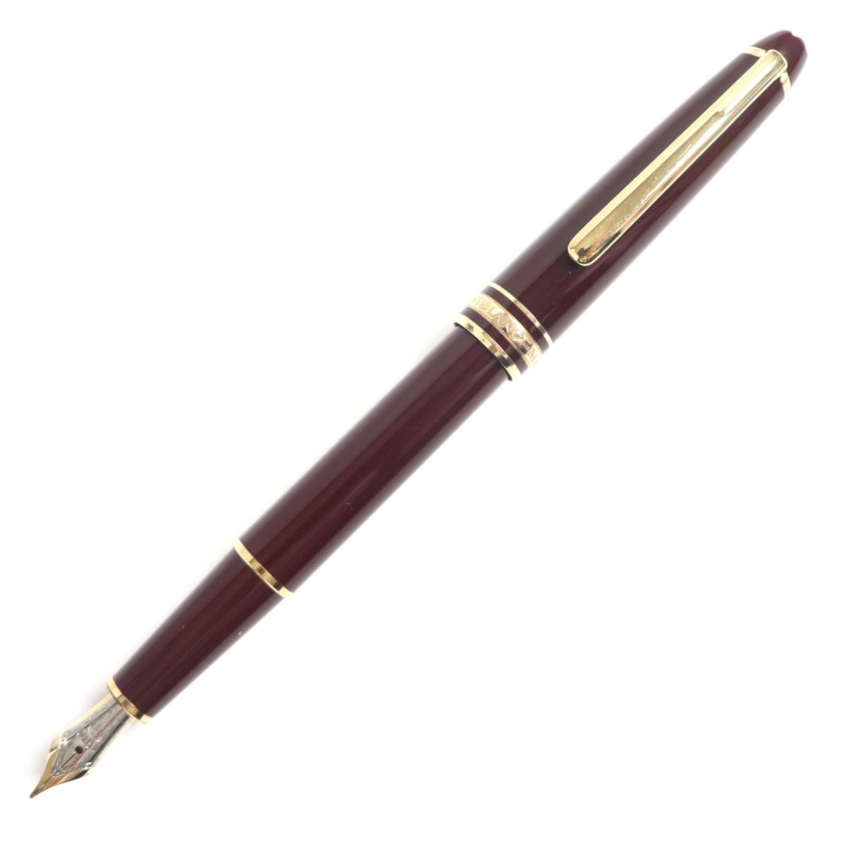 【ドンドン見直し】良品▼MONTBLANC モンブラン マイスターシュテュック #144 ホワイトスター ペン先14K 万年筆 ボルドー×ゴールド Fニブ ドイツ製【中古】