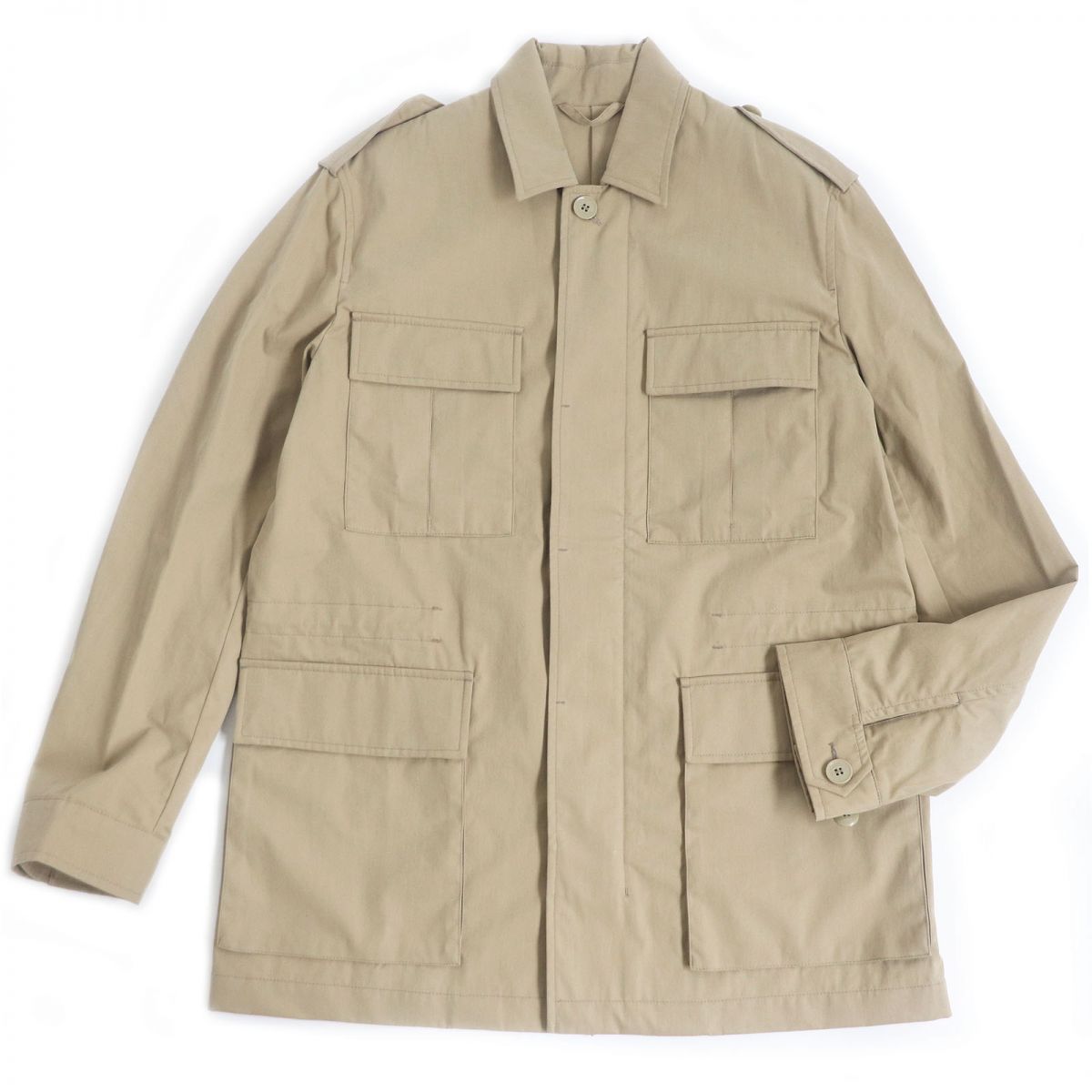 【ドンドン見直し】美品□MACKINTOSH/マッキントッシュ ロゴボタン WZIP フライフロント ハンティングジャケット/コート ベージュ 40 イタリア製 正規品【中古】