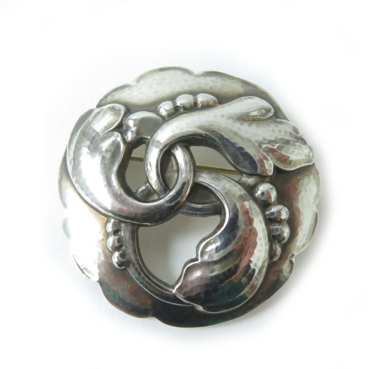 【ドンドン見直し】美品☆GEORG JENSEN ジョージジェンセン 20 SV925 リーフモチーフ ブローチ/アクセサリー シルバー 重量：16.47g デンマーク製【中古】