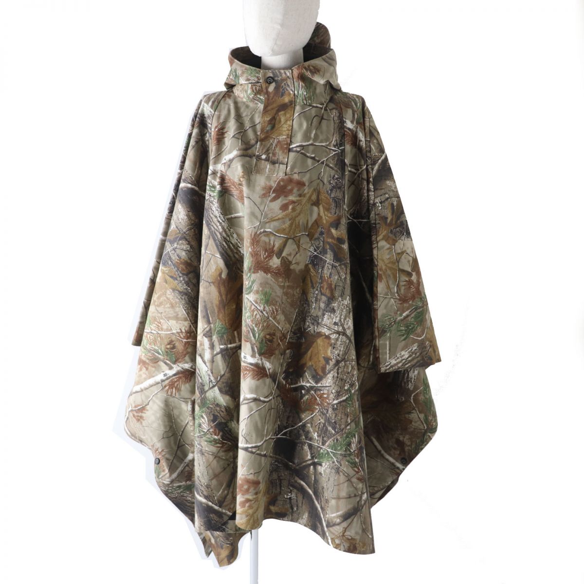 極美品◎スコットランド製 MACKINTOSH×HYKE マッキントッシュ×ハイク レディース フード付き ゴム引き ポンチョ ブラウン ボタニカル柄 2【中古】