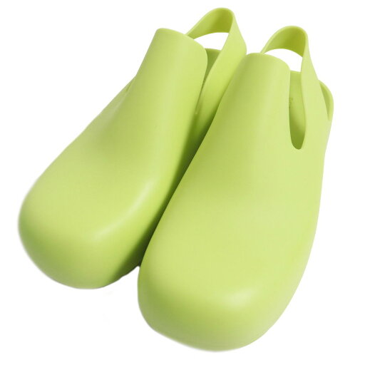 【ドンドン見直し】極美品□BOTTEGA VENETA/ボッテガヴェネタ パドル スリングバッグ ラバーサンダル/スリッポン ライトグリーン 42 イタリア製 正規品 メンズ【中古】