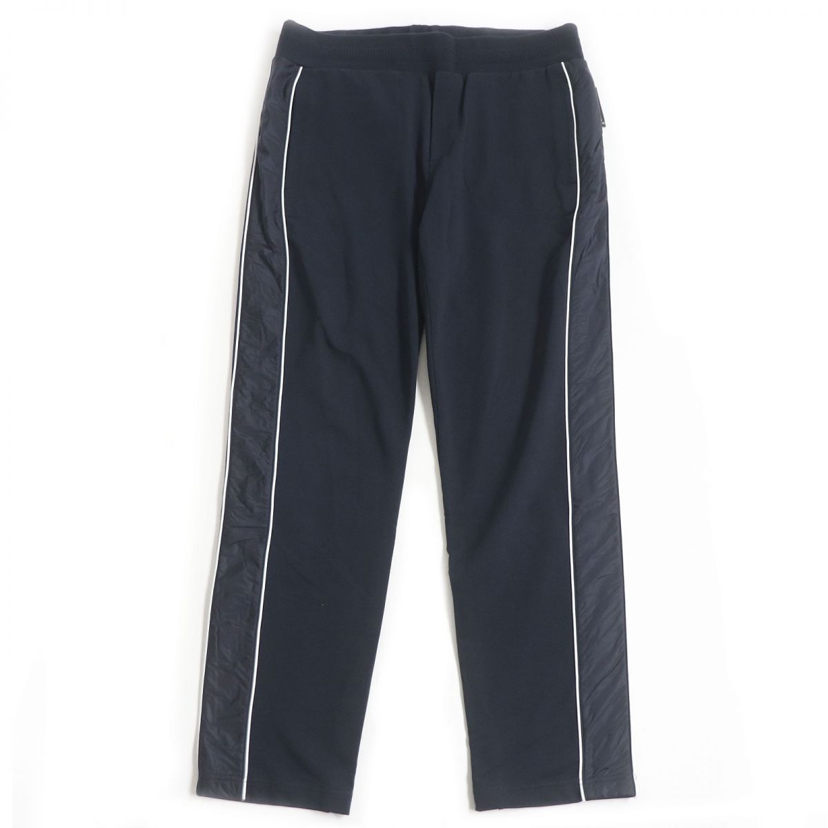 美品□2019年製 MONCLER/モンクレール PANTALONE サイドライン ジョガーパンツ/スウェットパンツ/イージーパンツ ネイビー L 正規品 メンズ【中古】