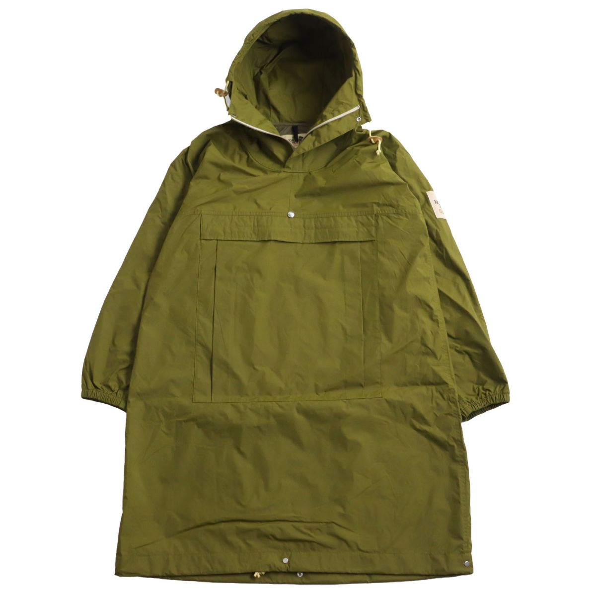 未使用品●GUCCI×THE NORTH FACE グッチ ノースフェイス 648874 ロゴワッペン付き レインアノラックパーカー カーキ S イタリア製 正規品【中古】