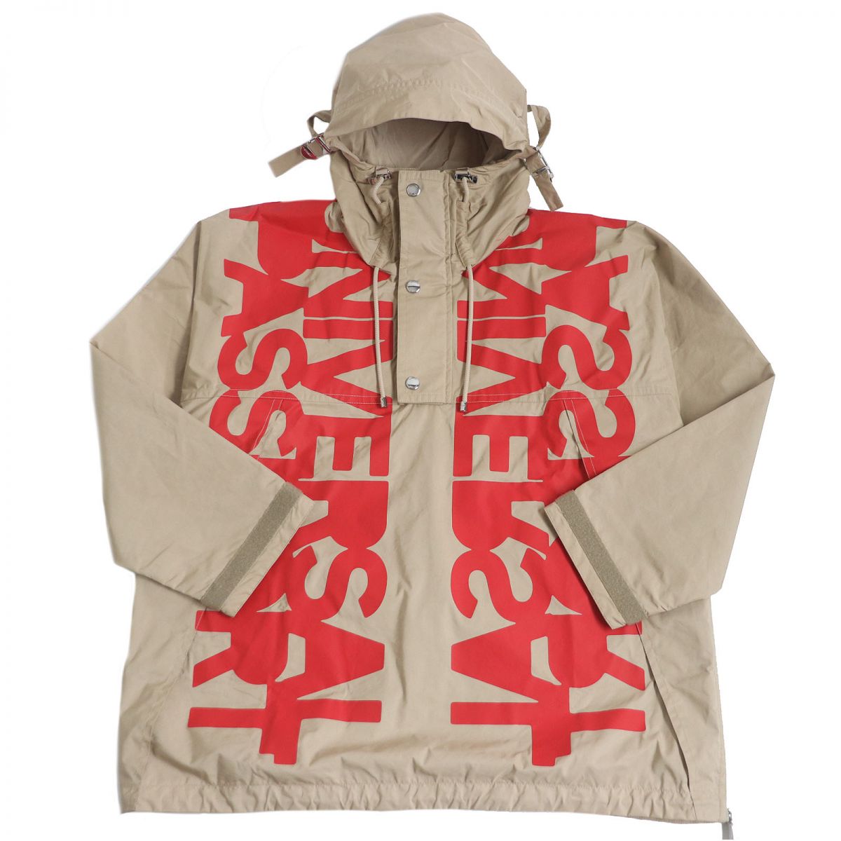 未使用品□22SS BURBERRY/バーバリー 8051865 ユニバーサル パスポート ハーフジップ フーデッド アノラックパーカー ベージュ M 伊製 正規【中古】