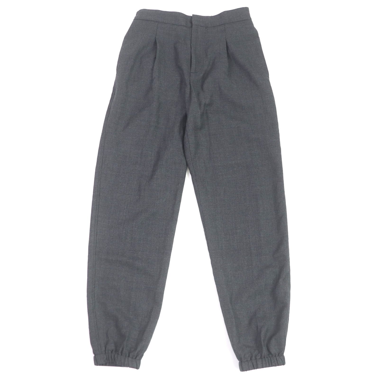 極美品 DIOR ディオール オム 013C112A4789 織柄 ウール100％ イージーパンツ シェフパンツ テーパードパンツ ダークグレー 46 イタリア製 正規品 メンズ【中古】