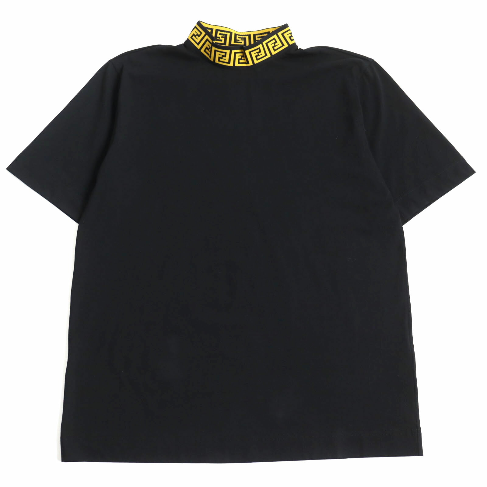 極美品 FENDACE フェンダーチェ フェンディ ヴェルサーチ 2022年製 FY1088 AJNL FFロゴ/ズッカ 半袖Tシャツ/カットソー ブラック L 保存袋付き イタリア製 正規品 メンズ【中古】