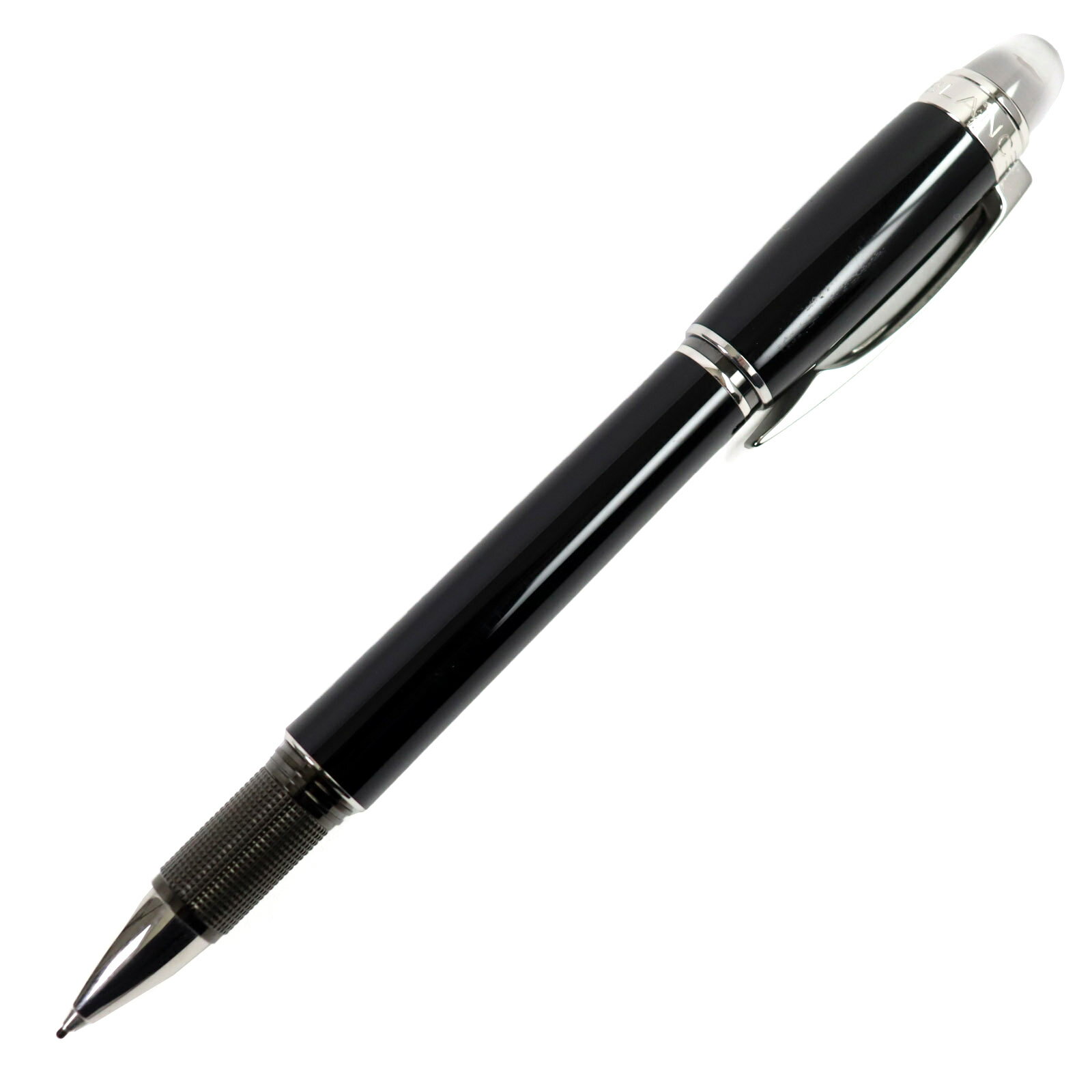 美品 MONTBLANC モンブラン スターウォーカー ホワイトスター キャップ式 ボールペン ブラック シルバー【中古】