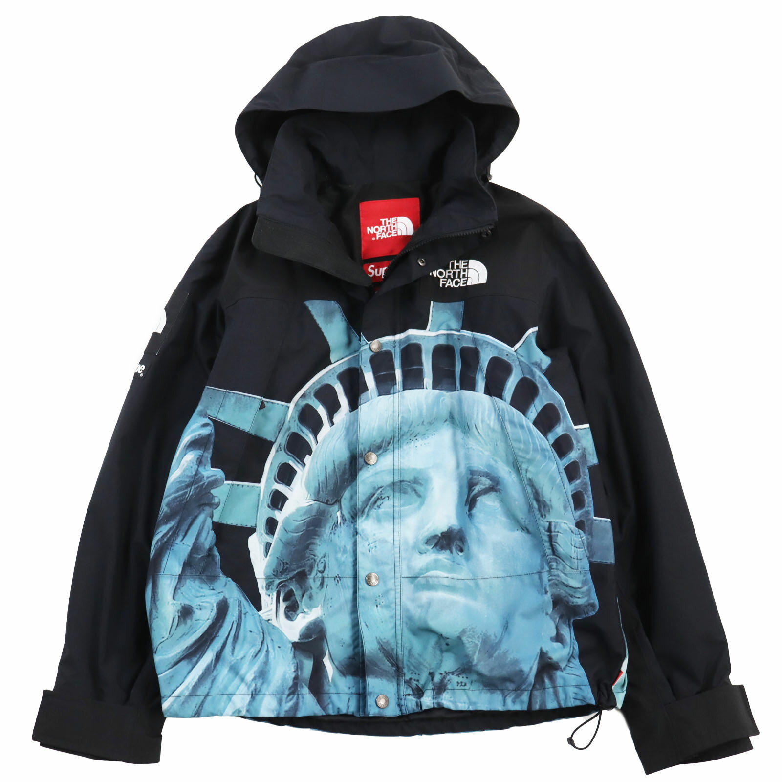 美品●Supreme シュプリーム THE NORTH FACE ザ・ノースフェイス 19AW NP61902I Statue of Liberty Mountain Jacket スタチューオブリバティ マウンテンジャケット マウンテンパーカー ブラック S 正規品 メンズ【中古】