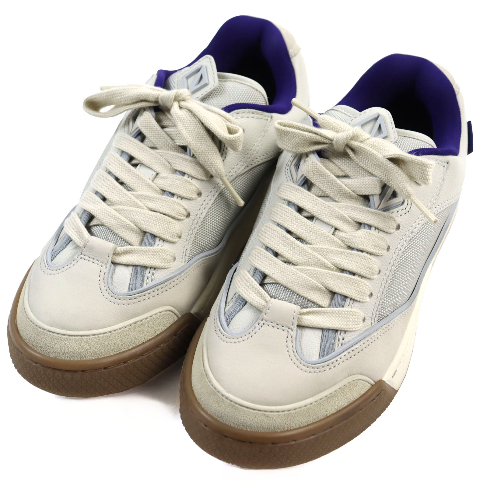 極美品○DIOR ディオール オム Travis Scott トラヴィス・スコット Cactus Jack カクタスジャック レザー B713 ロートップ レースアップ スニーカー グレー系 42 イタリア製 メンズ【中古】