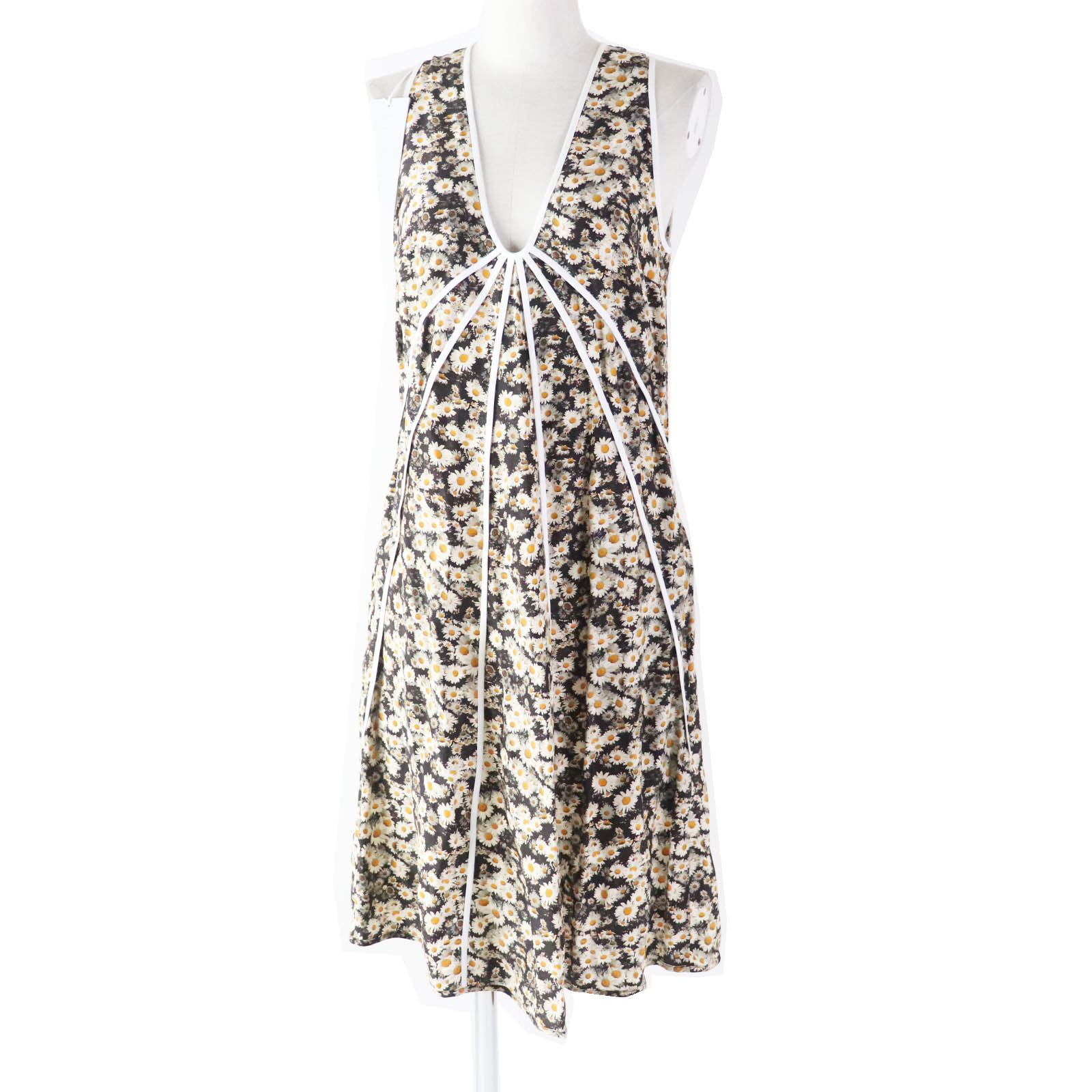 未使用品◎Stella McCartney ステラマッカートニー シルク100％ 花柄プリント ワンピース マルチ 38 正規品 レディース【中古】