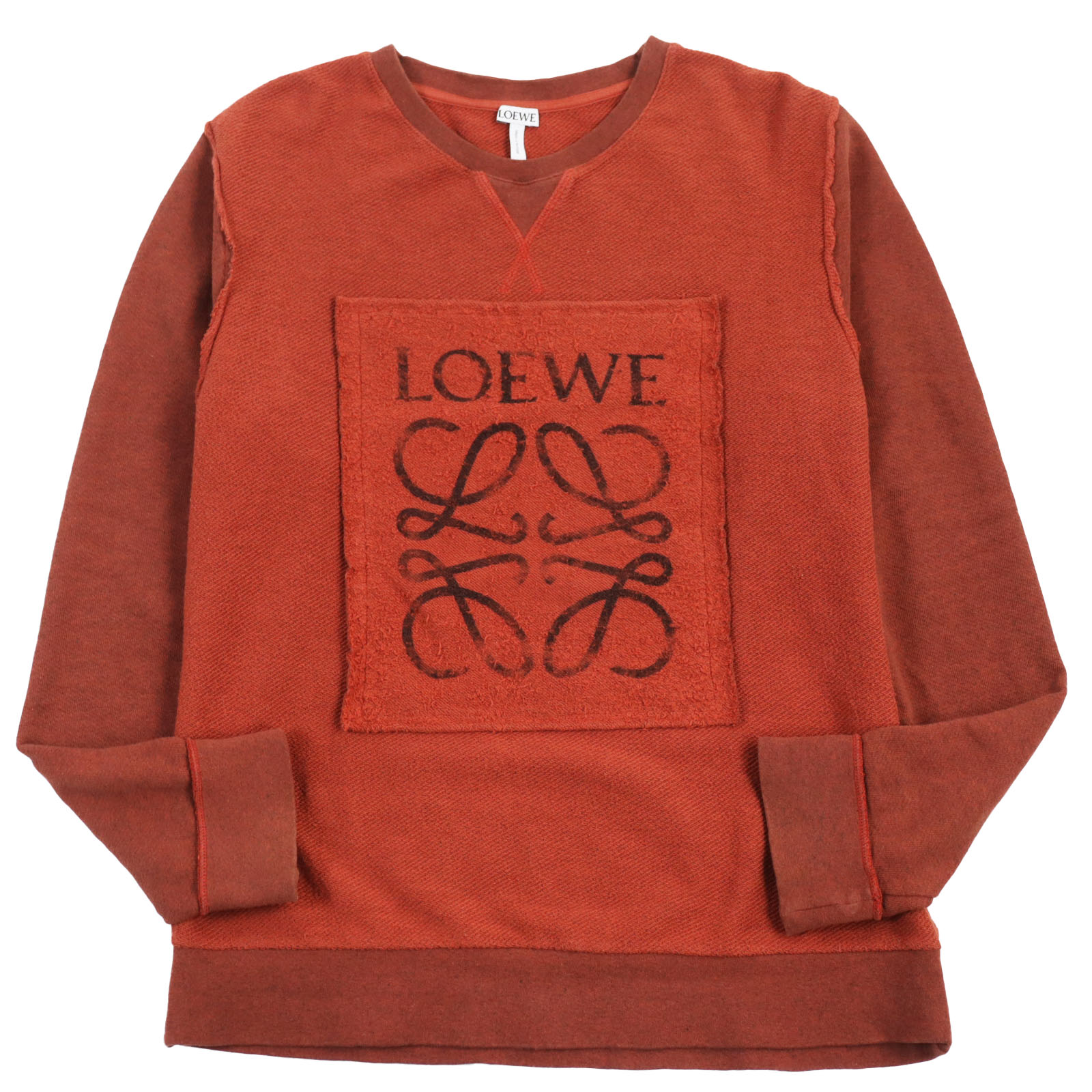 美品●LOEWE ロエベ H2179520CR アナグラム 長袖 ロングスリーブ プルオーバー トレーナー スウェット オレンジ S 正規品 メンズ【中古】