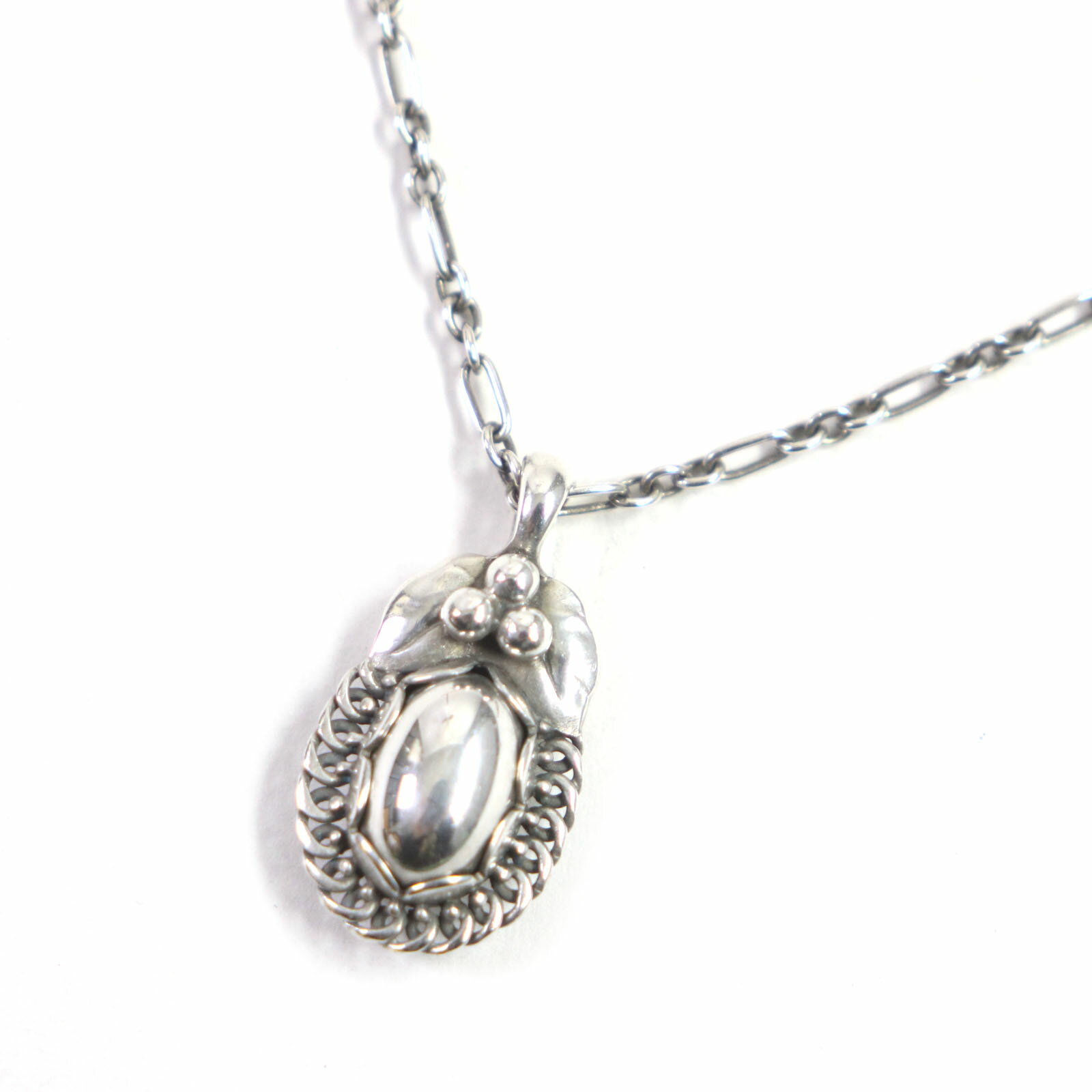 美品▼Georg Jensen ジョージジェンセン 1992 SV925 チェーン イヤーネックレス シルバー デンマーク製 重量9.4g レディース【中古】