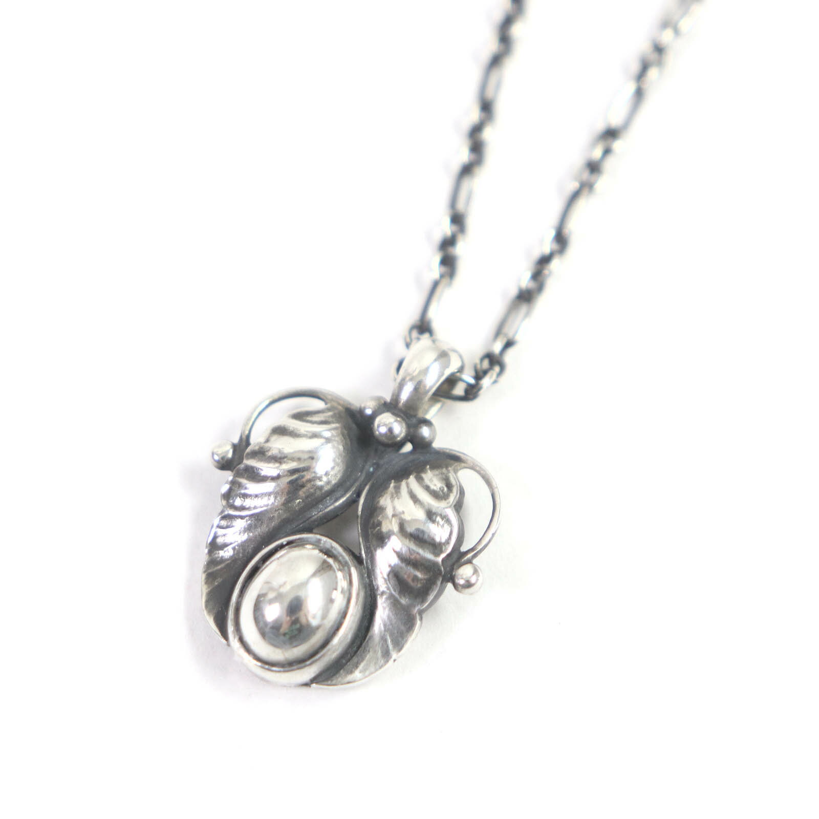 美品□Georg Jensen ジョージジェンセン ヴィンテージ SV925 1994 ペンダント イヤー ネックレス シルバー デンマーク製 総重量10.64g レディース【中古】