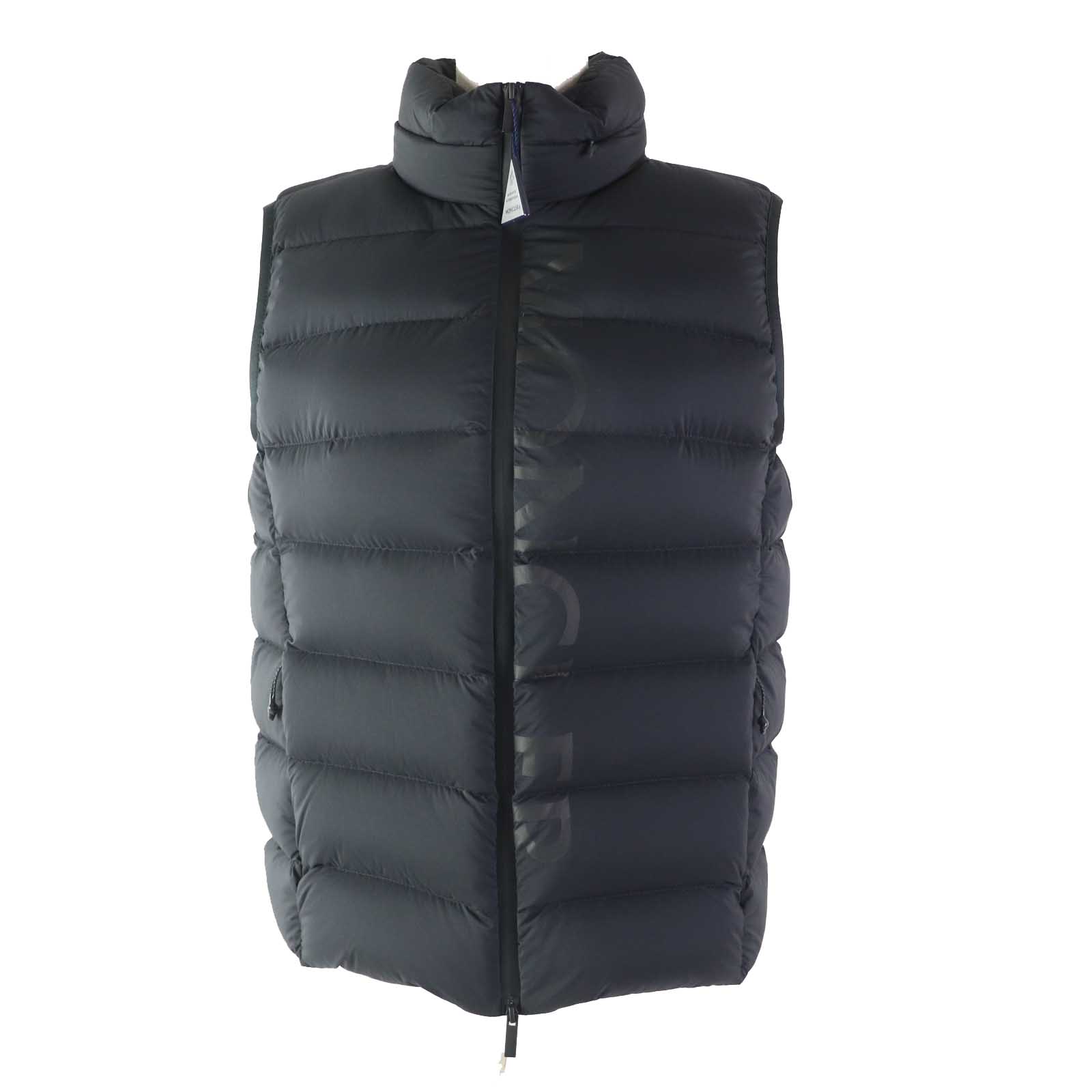 未使用品◎MONCLER モンクレール 2022年製 CENIS チェニス ダウンベスト ロゴ入り ブラック 2 ハンガー付き 正規品 レディース【中古】