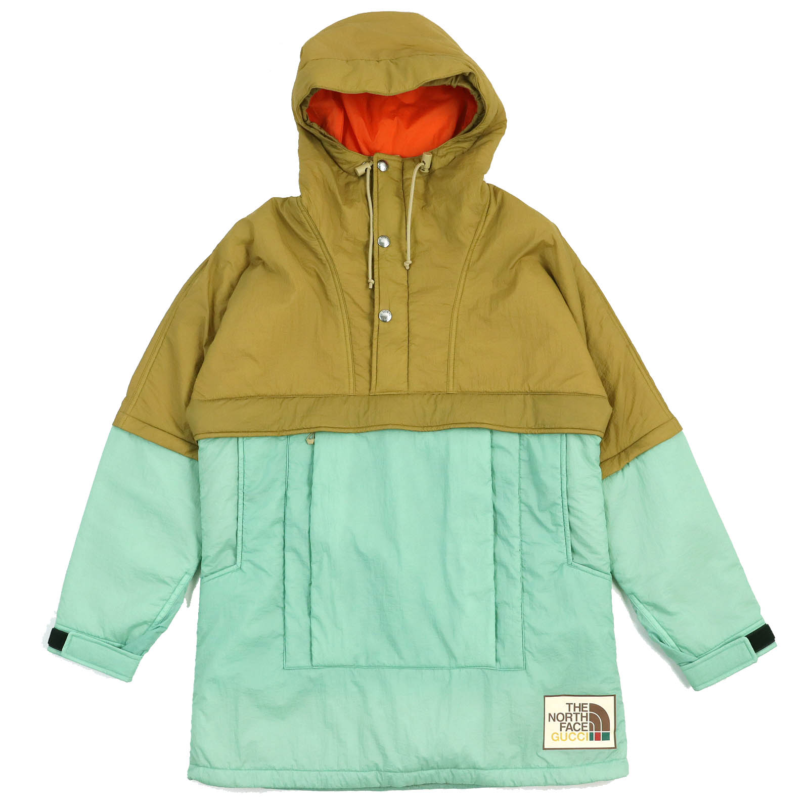 未使用品△GUCCI THE NORTH FACE グッチ ザ・ノースフェイス 22SS 663731 アノラックジャケット フード付き ベージュ グリーン系 XXS 正規品 メンズ【中古】