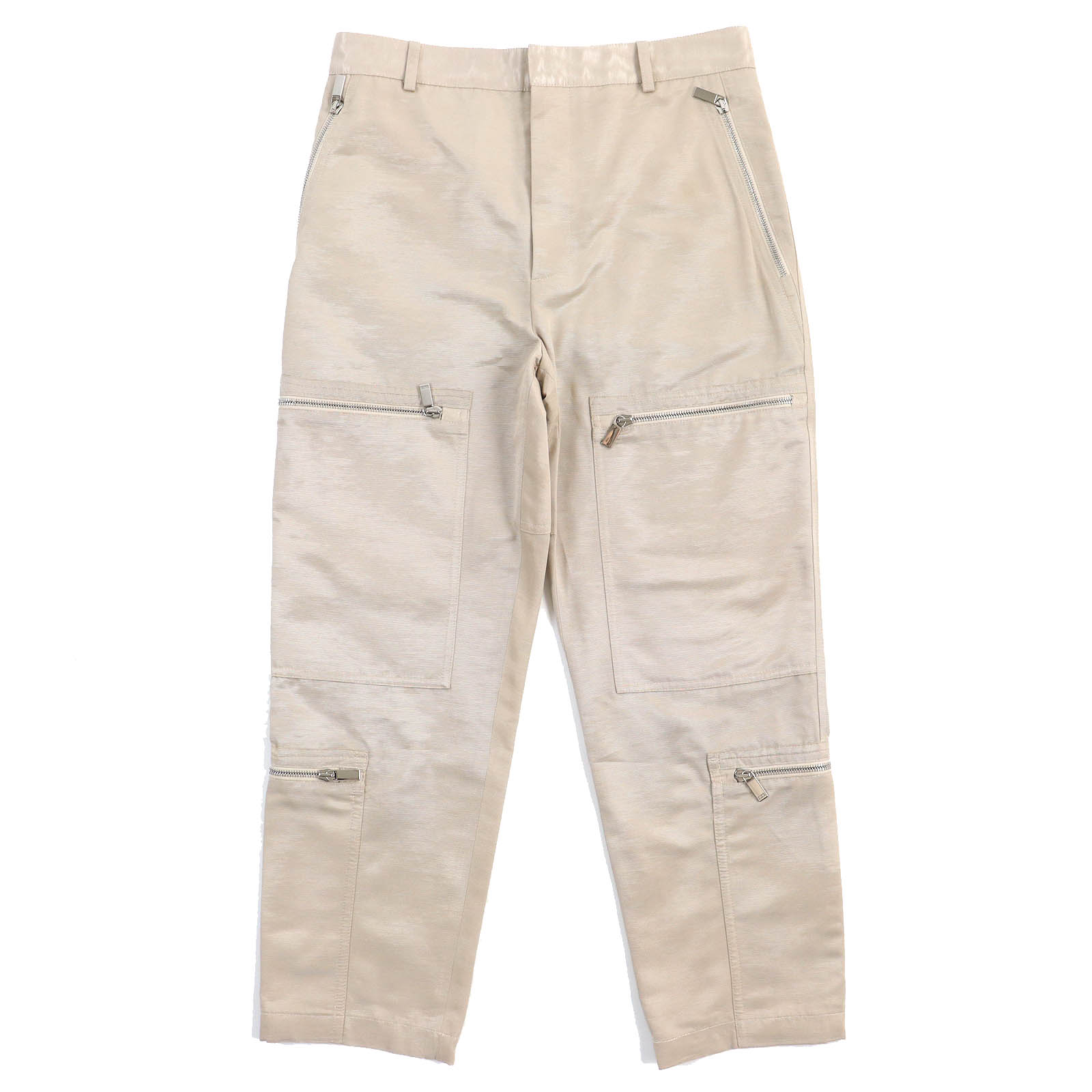 極美品△DIOR ディオール オム 21SS 183C175A5111 サテン ジップ カーゴパンツ ベージュ 44 イタリア製 正規品 メンズ オススメ◎【中古】