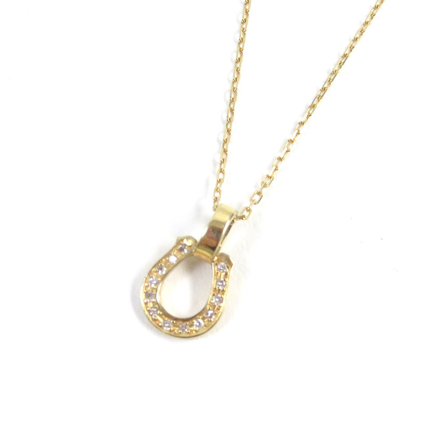美品□Sympathy of Soul シンパシーオブソウル K18 13Pダイヤモンド ホースシュー スモール ペンダント ネックレス ゴールド 箱・ケース付き 総重量1.86g メンズ レディース【中古】