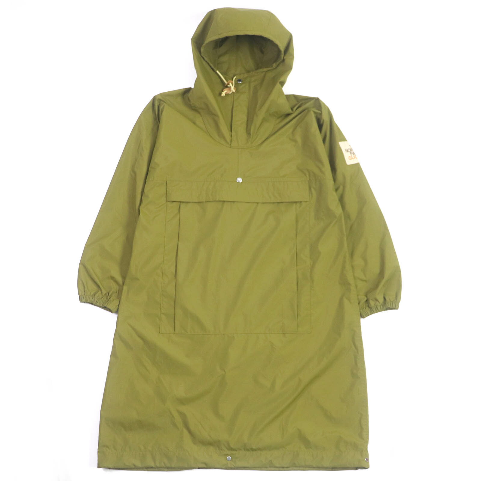 未使用品□GUCCI グッチ THE NORTH FACE 21SS 648874 ロゴパッチ フーデッド アノラックパーカー レインコート カーキ XS 正規品 メンズ【中古】