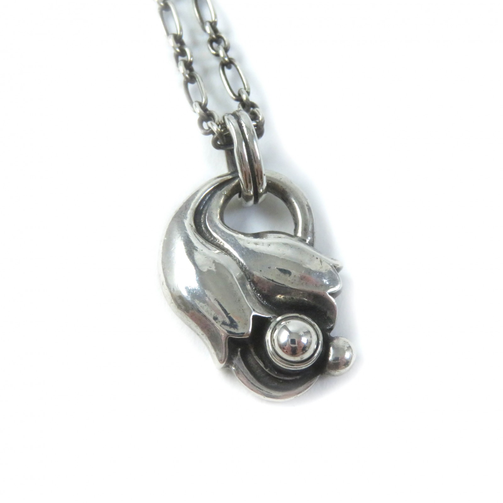 良品★Georg Jensen ジョージジェンセン 1999 イヤーネックレス SV925 ペンダント/アクセサリー シルバー 重量12.9g レディース【中古】