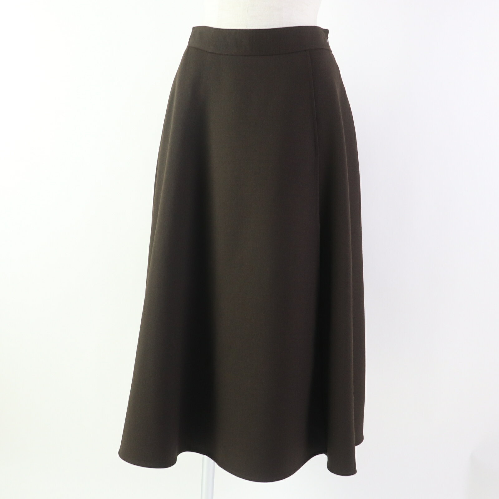 極美品◎FOXEY NEW YORK フォクシー ニューヨーク 22AW 43095 TRAMONTO フレアロングスカート ダークブラウン 40 日本製 正規品 レディース【中古】