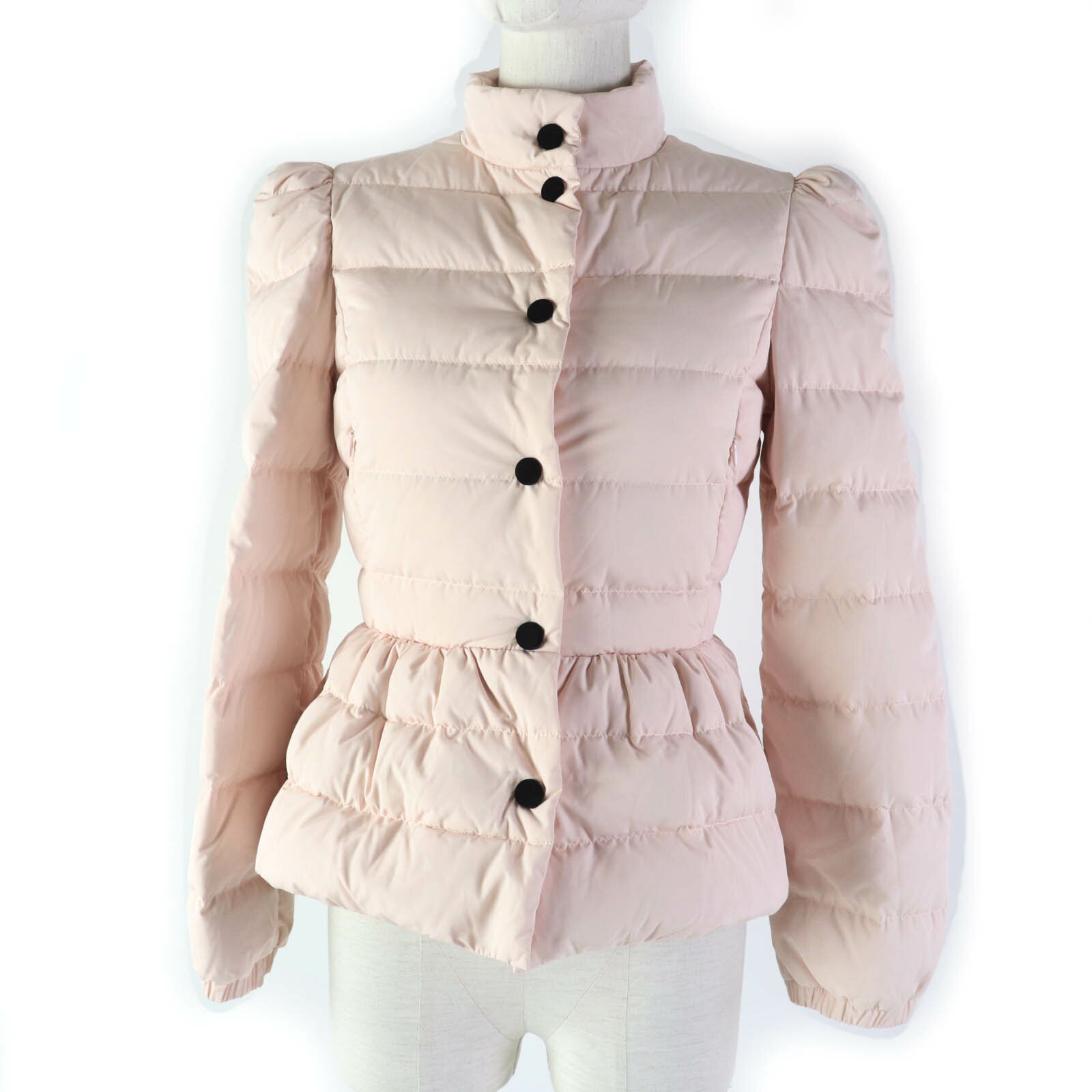 極美品☆RED VALENTINO レッドヴァレンティノ リボンデザイン ダウンジャケット ライトピンク 38 ハンガー付き 正規品 レディース【中古】