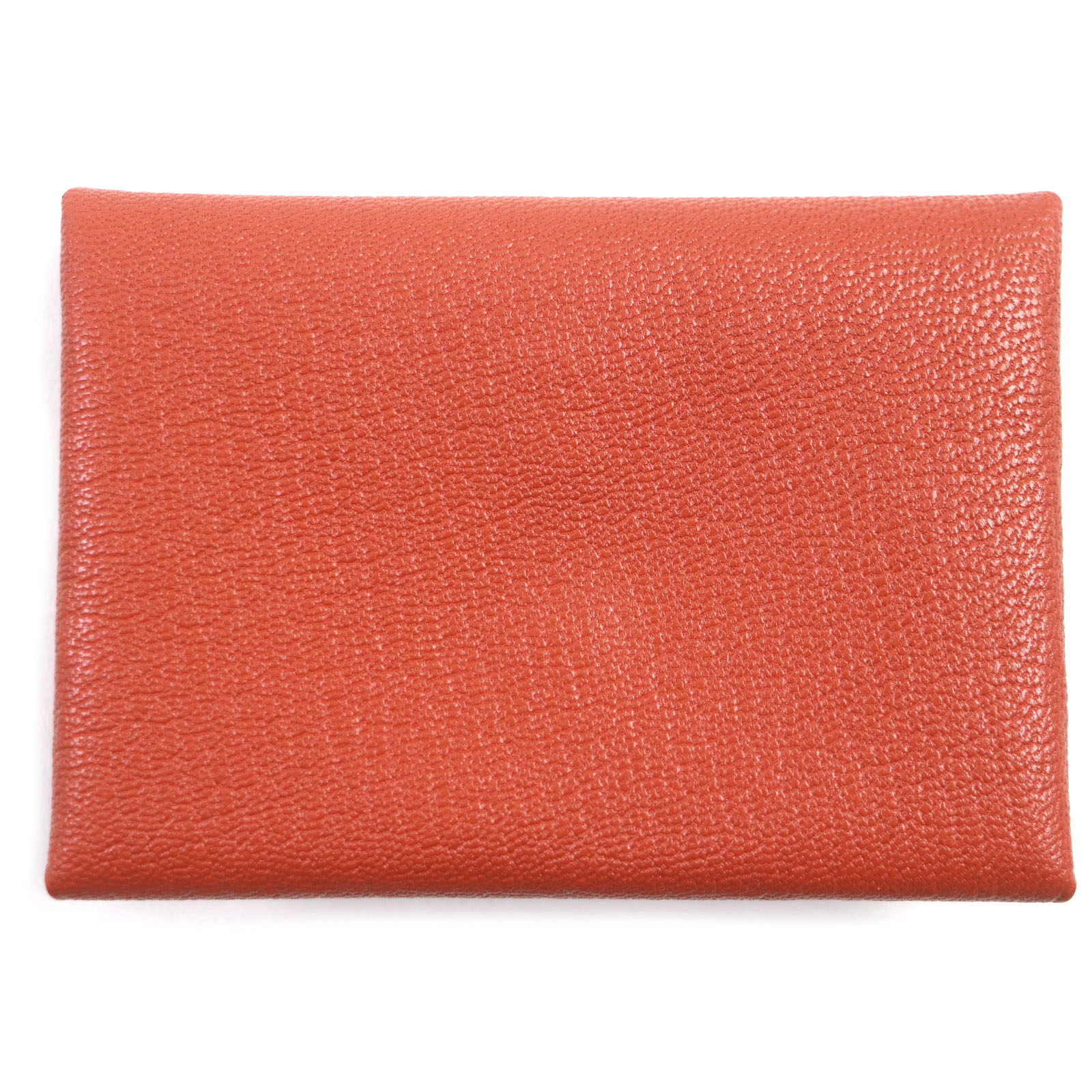 未使用品▼HERMES エルメス カルヴィ デュオ ブリック シルバー金具 シェーブルミゾル レザーコインケース W刻印 箱付き フランス製 メンズ【中古】