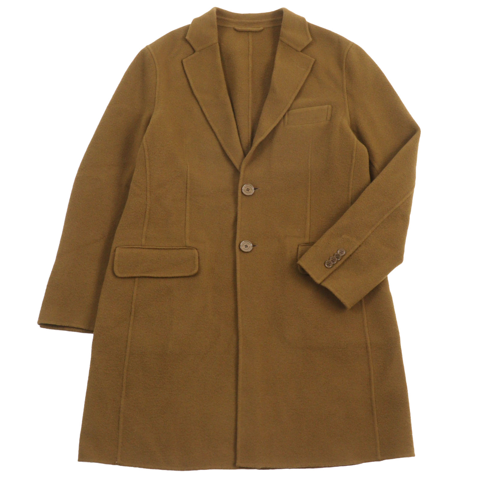美品●MACKINTOSH PHILOSOPHY マッキントッシュフィロソフィー Super 120s生地使用 チェスターコート キャメル 40 正規品 メンズ【中古】