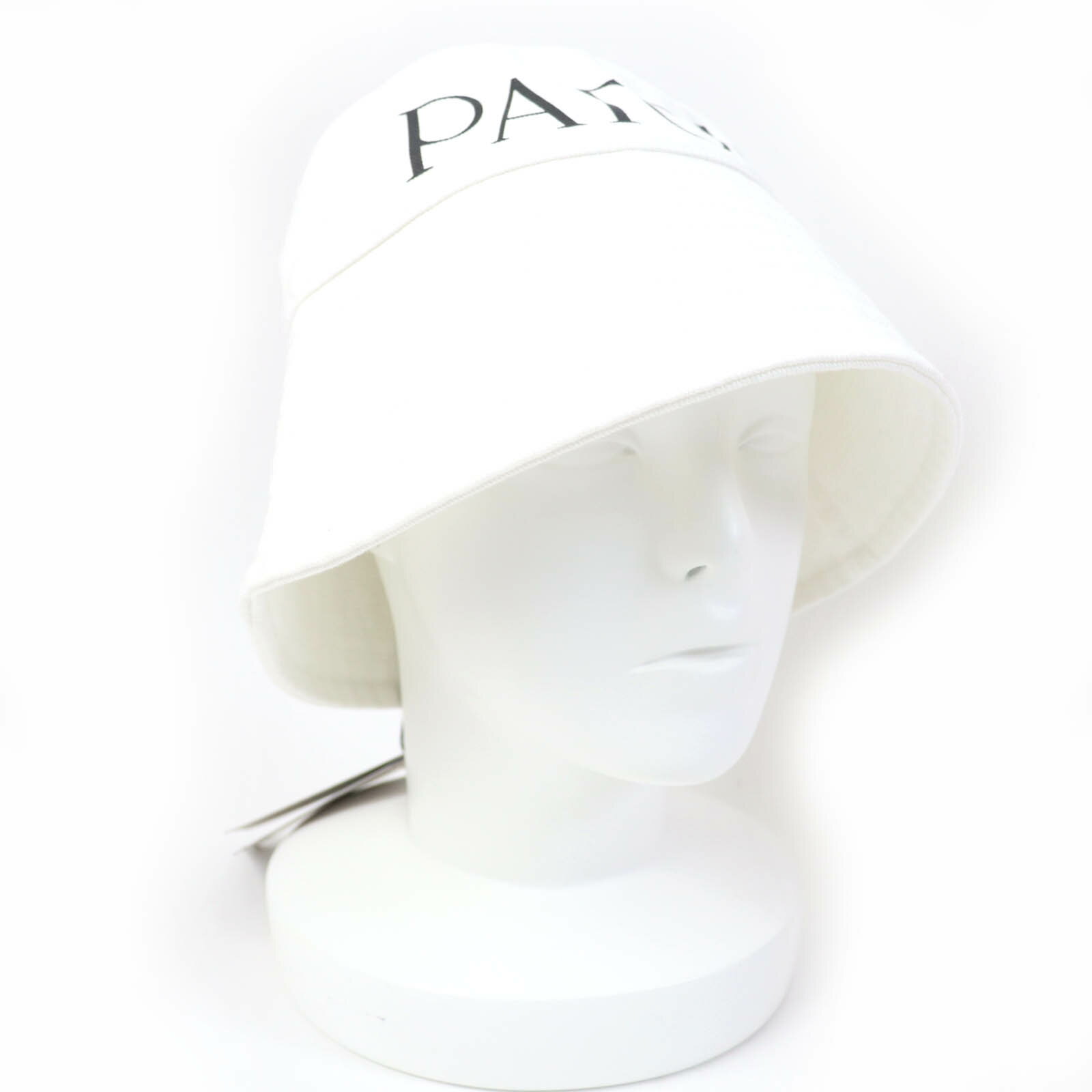 未使用品☆PATOU パトゥ AC0270132001W ロゴ入り オーガニックコットン100％ バケットハット ホワイト M-L レディース【中古】