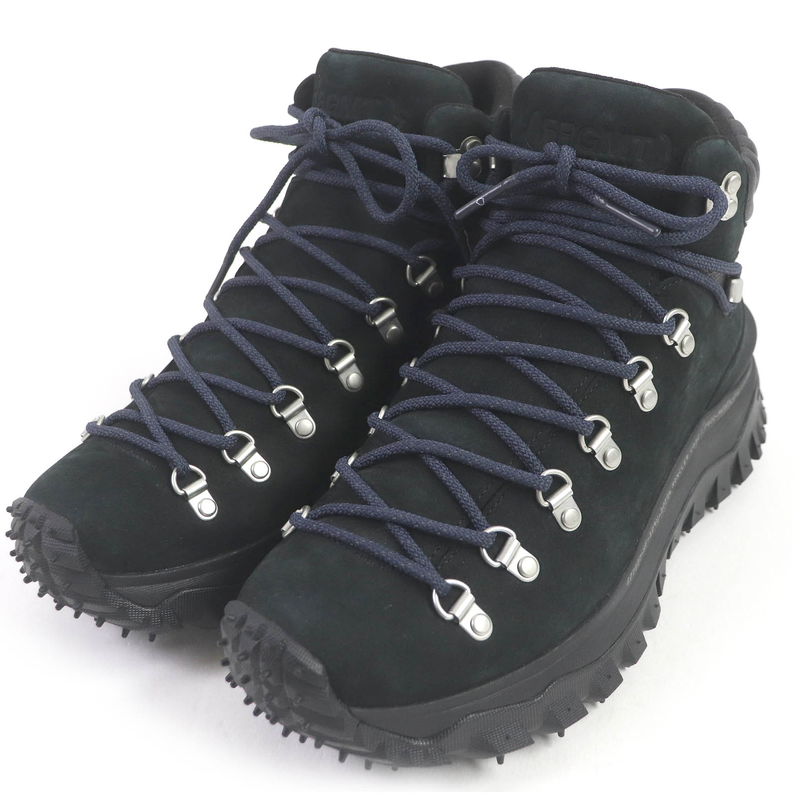 未使用品□MONCLER GENIUS 7 モンクレール ジーニアス 7 ヒロシフジワラ フラグメント TRAILGRIP HIGH GTX ゴアテックス スウェードレザー トレッキングブーツ ブラック 41 箱付き メンズ【中古】