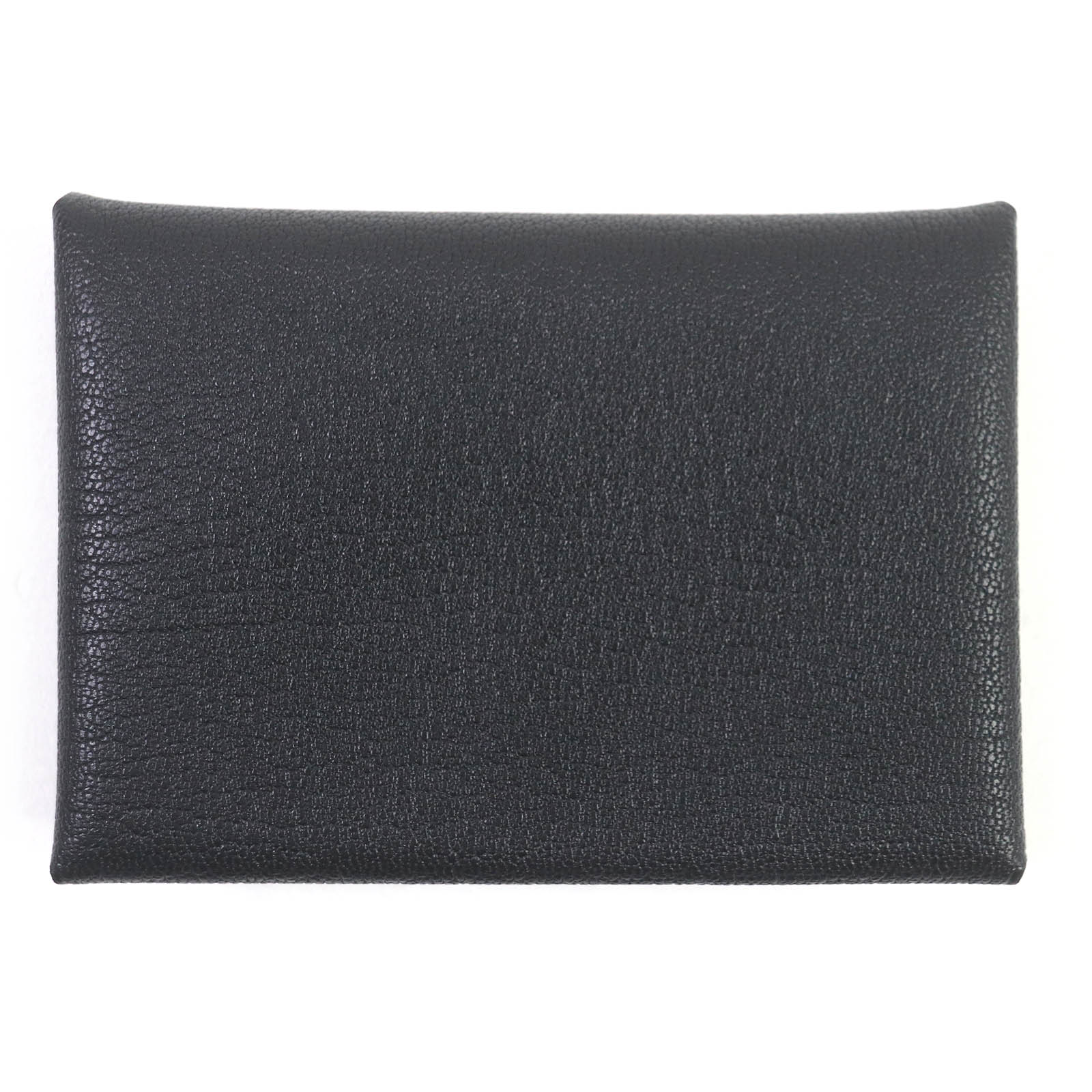 未使用品□HERMES エルメス カルヴィ デュオ シェーブル シルバー金具 シェーブル コインケース 財布 ブラック W刻印 箱付き フランス製 メンズ【中古】