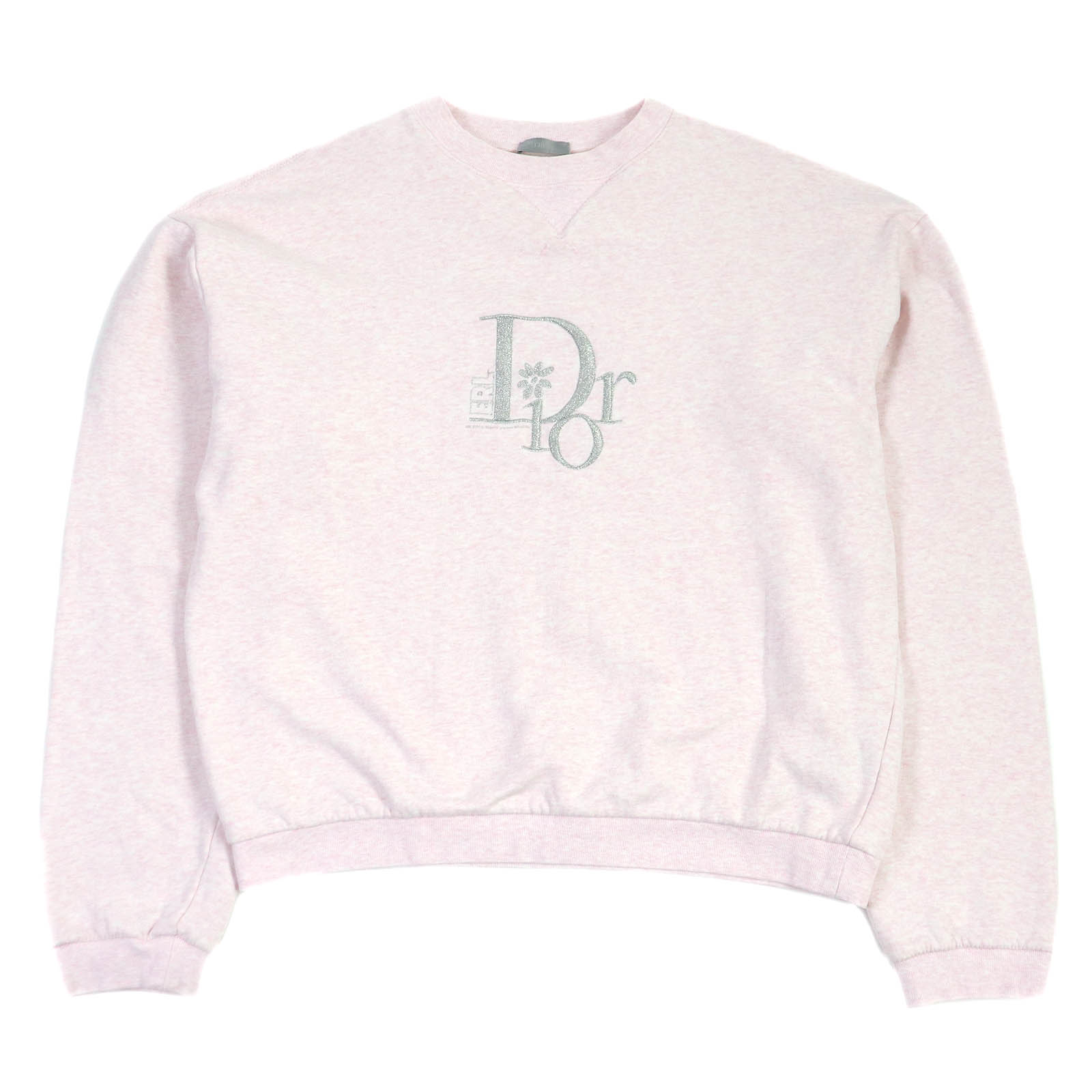 美品□DIOR×ERL ディオール オム×イーアールエル 23SS 313J674A0815 コットンフリース オーバーサイズ スウェットシャツ トレーナー ヘザーピンク M イタリア製 正規品 メンズ【中古】