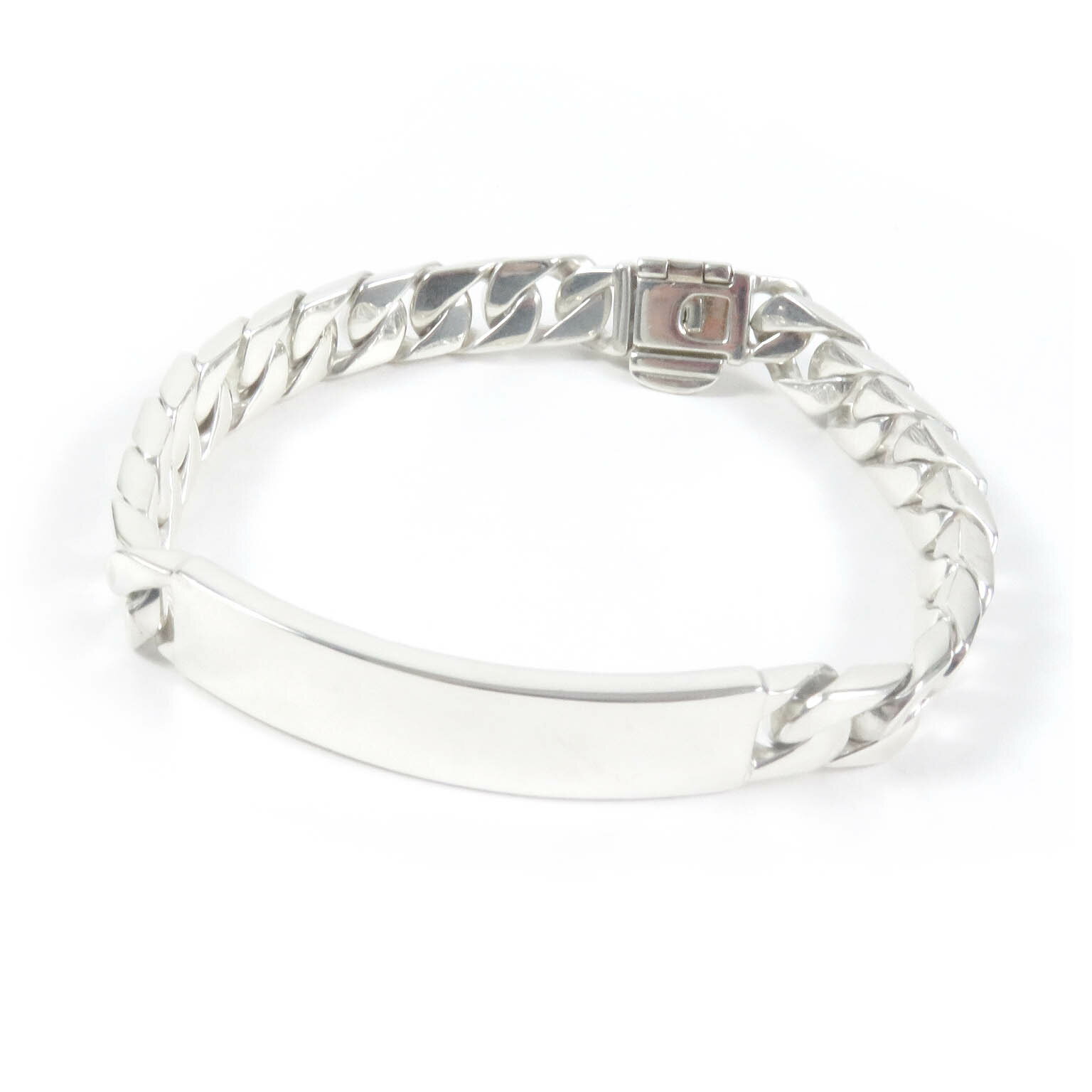 極美品□TIFFANY&Co. ティファニー ヴィンテージ IDプレート 喜平チェーン アクセサリー ブレスレット SV925 シルバー 重量53g メンズ【中古】