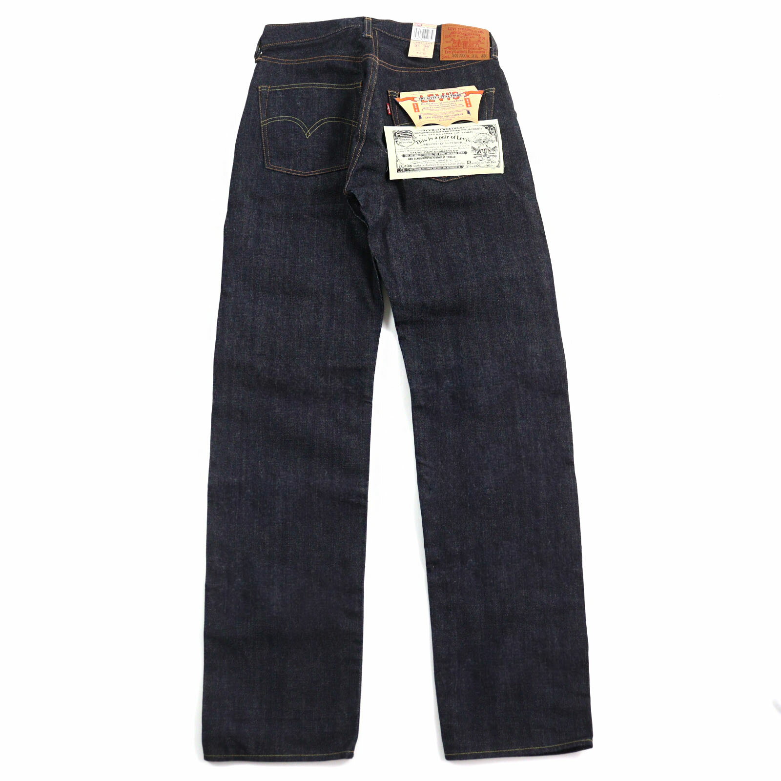 未使用品○LEVI'S VINTAGE CLOTHING リーバイスビンテージクロージング 54501-0117 501ZXX 1954年復刻モデル 世界限定2500本 2002年発売 デッドストック ポスター付き デニムパンツ ジーンズ インディゴブルー W31 L36 箱付き 日本製 正規品 メンズ【中古】