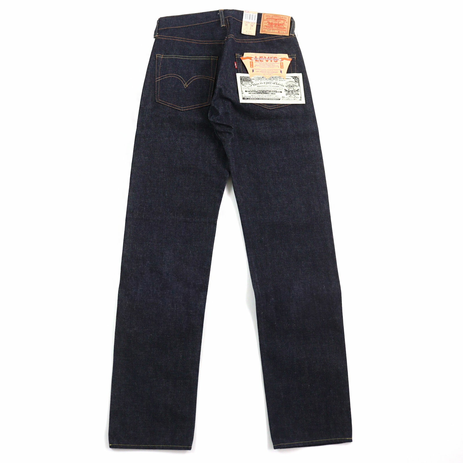 未使用品○LEVI'S VINTAGE CLOTHING リーバイスビンテージクロージング 55501-0117 501XX 1955年復刻モデル 世界限定3000本 2002年発売 デッドストック ボタンフライ バナー付き デニムパンツ ジーンズ インディゴブルー W31 L36 箱付き 日本製 正規品 メンズ【中古】