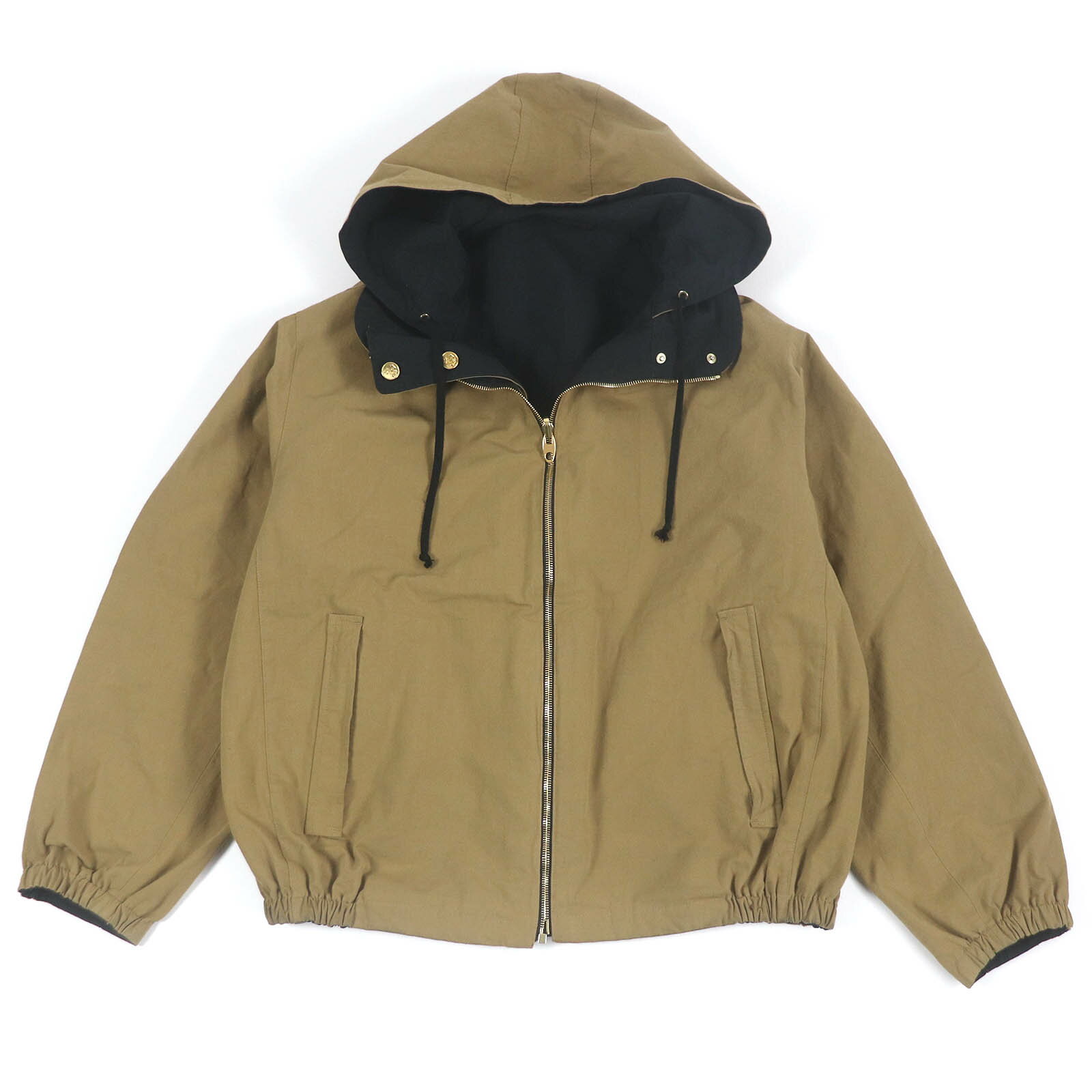 良品□GUCCI グッチ 20AW 609509 Orgasmique リバーシブル フーデッド ミリタリージャケット ベージュ ブラック 50 イタリア製 正規品 メンズ【中古】