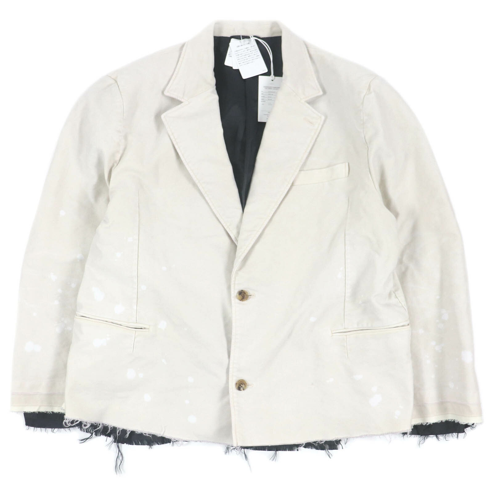 未使用品□doublet ダブレット 23AW06JK56 OVER SIZED DAMAGED TAILORED JACKET ダメージ加工 テーラードジャケット ベージュ M 日本製 正規品 メンズ【中古】