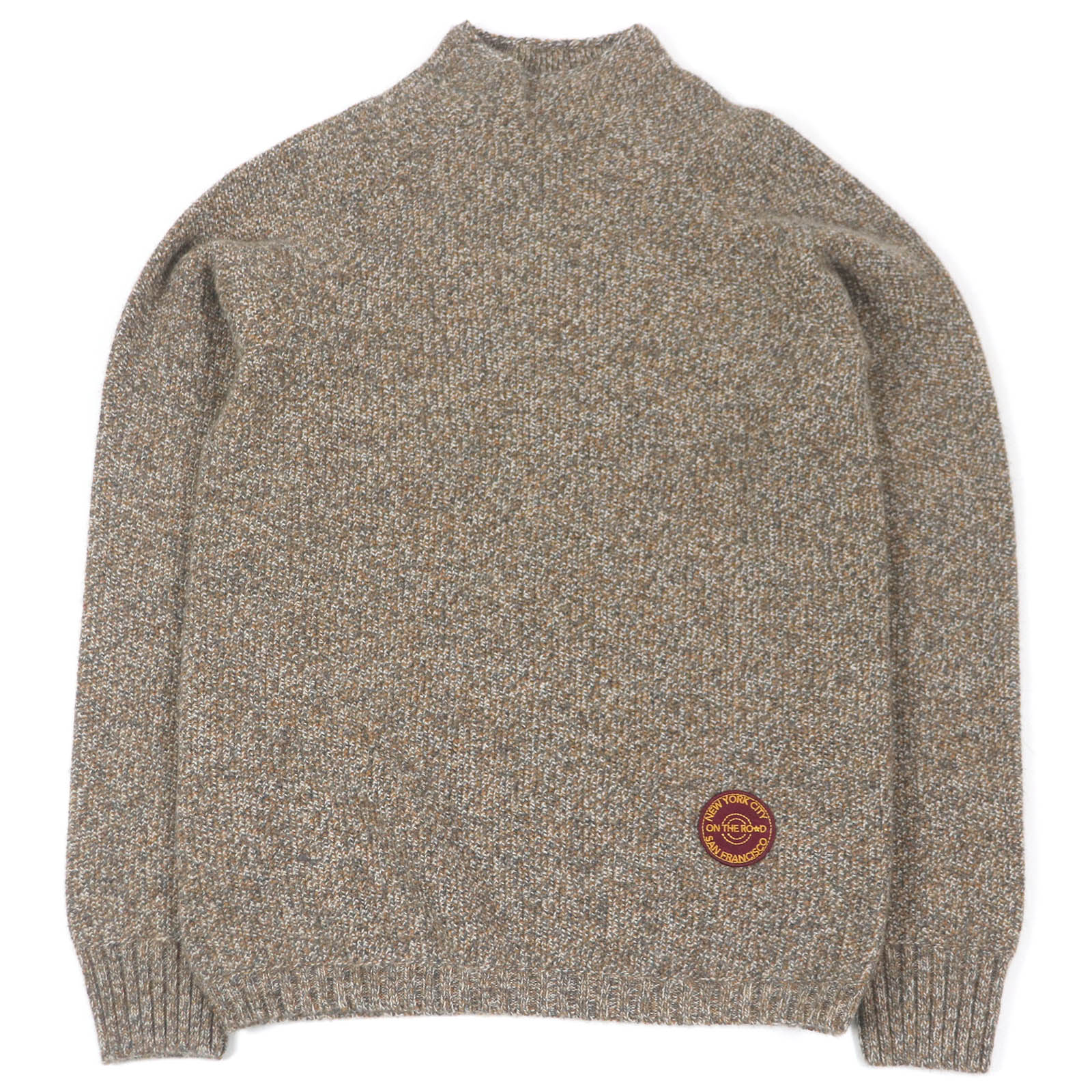 未使用品□DIOR×Cactus Jack ディオール オム×カクタスジャック 293M630AT363 トラヴィス・スコット ワッペン付き モックネック ニット セーター マルチカラー S イタリア製 正規品 メンズ【中古】