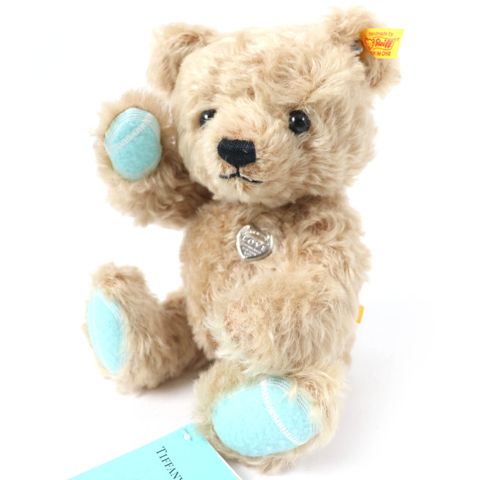 未使用品☆TIFFANY&Co.×Steiff ティファニー×シュタイフ リターントゥティファニー ラヴ クラシック テディベア ぬいぐるみ ベージュ 箱付き レディース【中古】