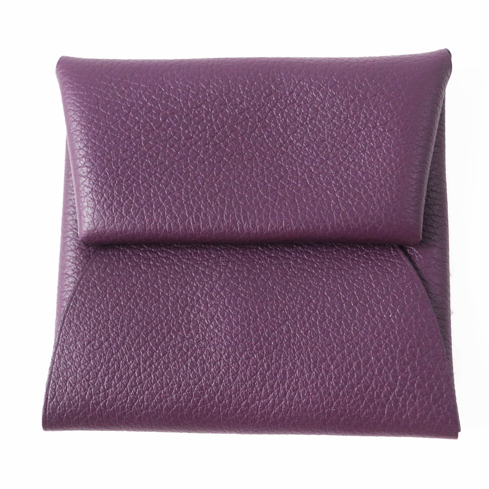美品◎HERMES エルメス BASTIA VERSO バスティア ヴェルソ カシス ルージュガランス シルバー金具 エバーカラー コインケース U刻印 箱付き フランス製 正規品 レディース【中古】